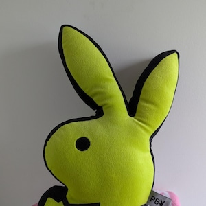 Playboy Original Bunny Shaped Pillow - neon / lime green