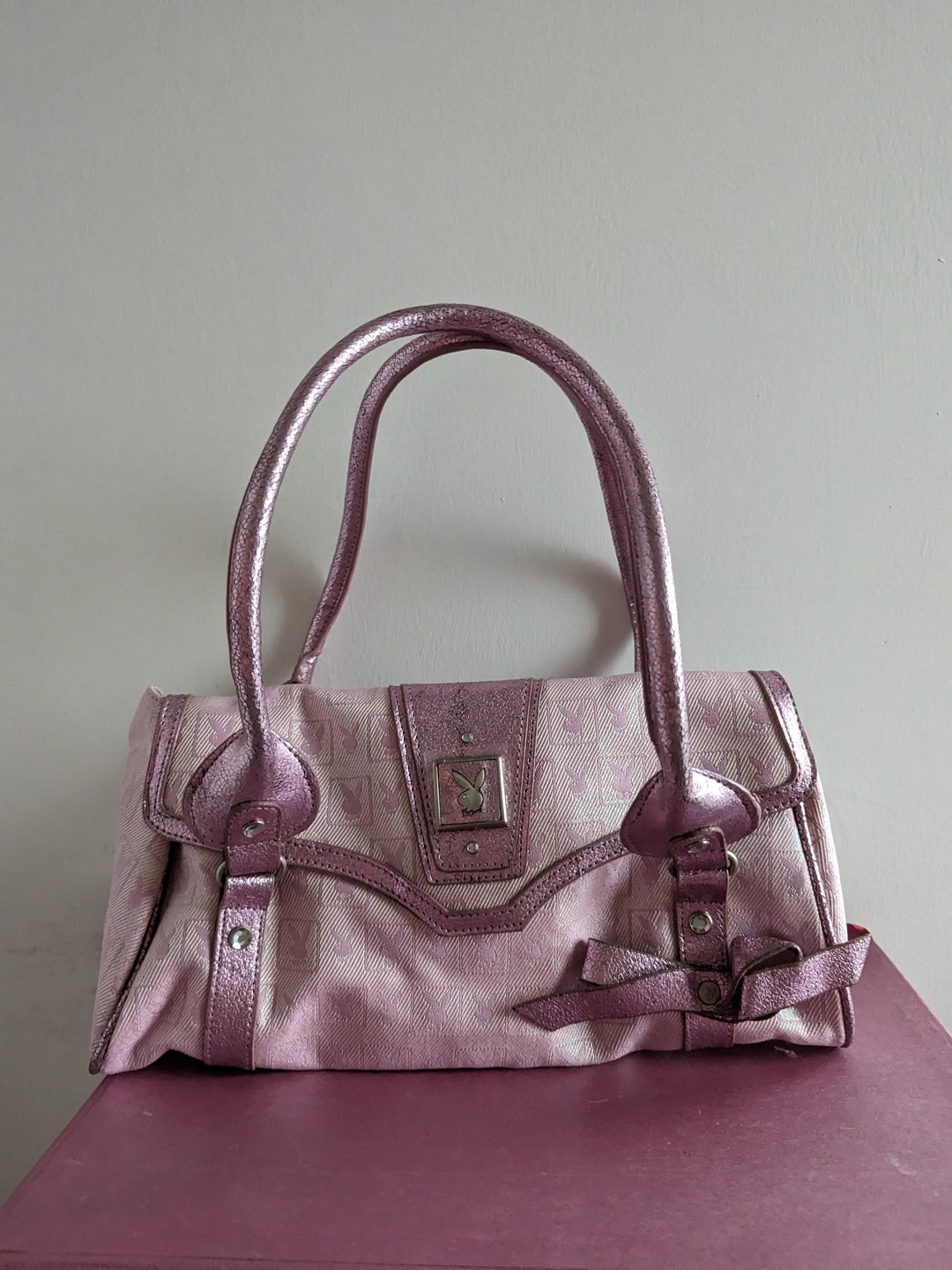 Playboy Original Pink Monogram Handbag Bag Purse Etsy