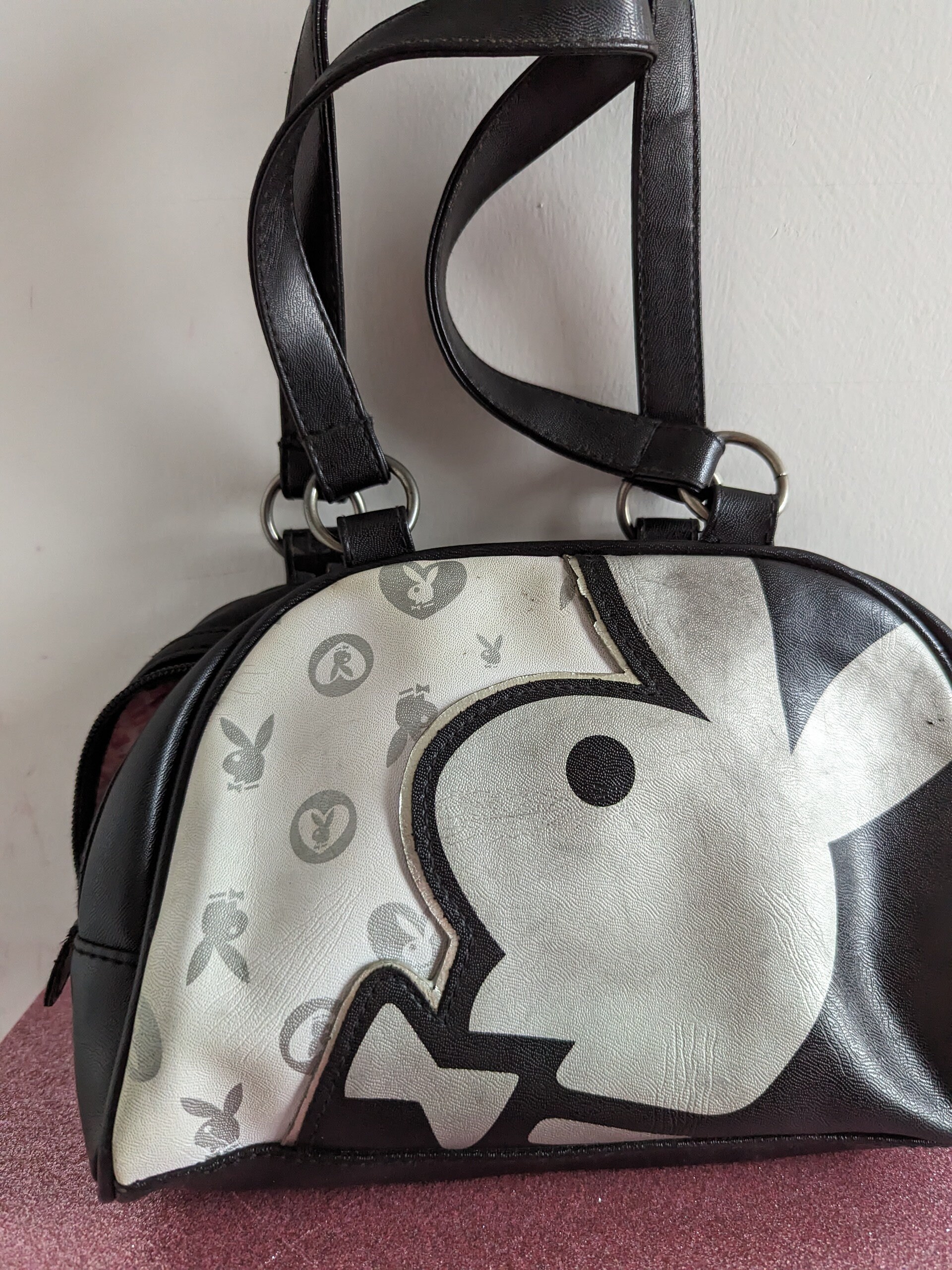 今週の新着アイテム Playboy Original Black Handbag Bag Purse - Etsy バッグ