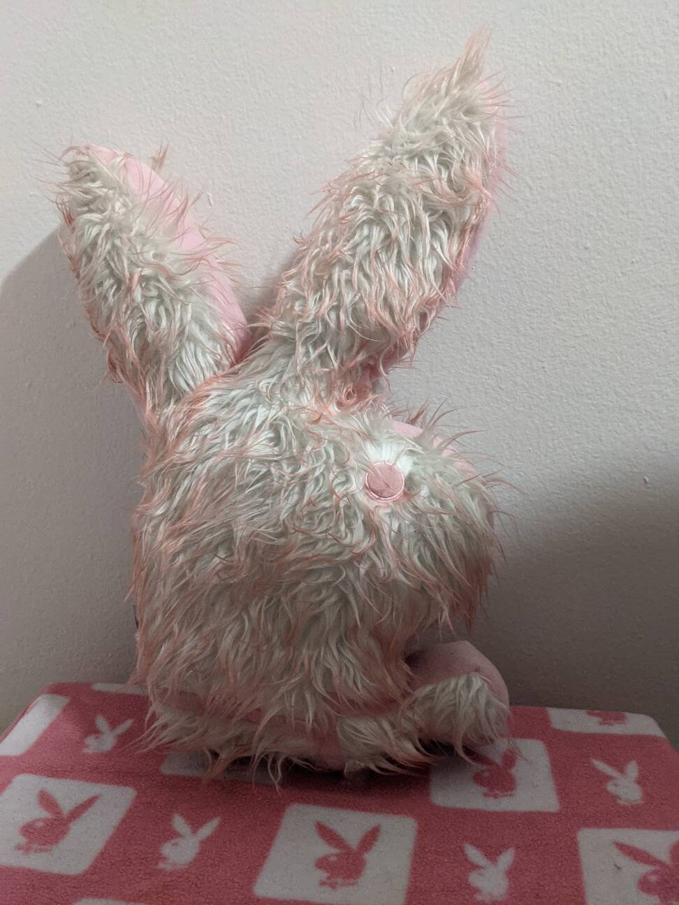 Playboy Original Bunny Shaped Pillow with Fluffy light pink | Etsy