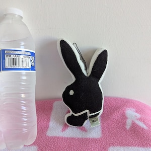 Playboy MINI Black Original Bunny Shaped Decor. 6 inch NOT full size. Air fresher size