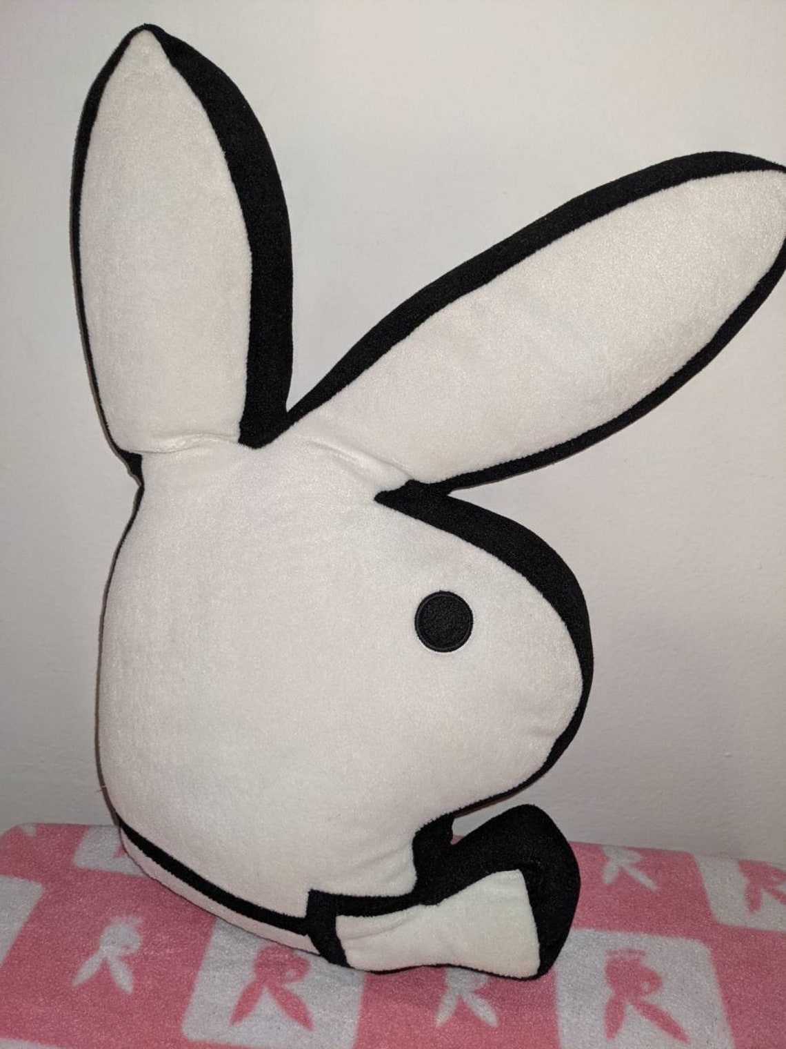 Playboy Original Bunny Shaped Pillow White Etsy