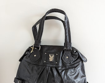 Playboy Black Handbag Bag Purse Hand Bag