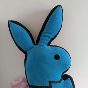 Rare Playboy Blue Original Bunny Shaped Pillow