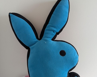 Rare Playboy Blue Original Bunny Shaped Pillow