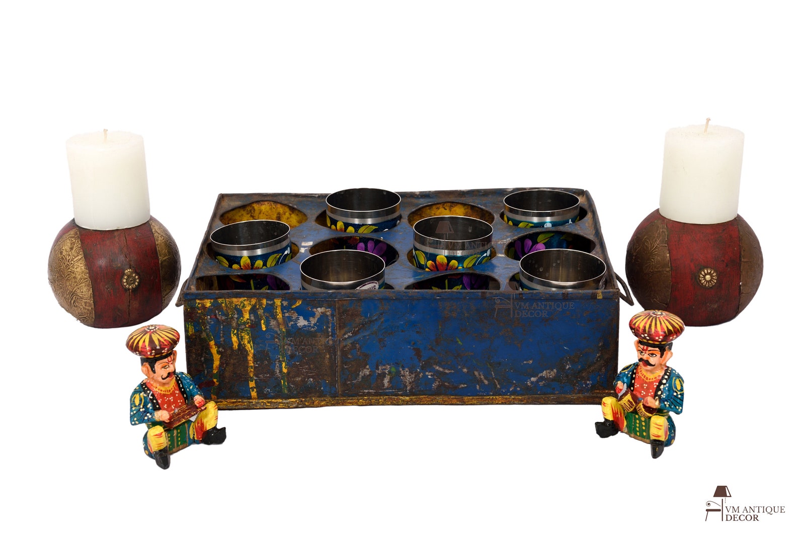 Indian Vintage Metal Tray/Rustic Indian Serving Tray/Home Etsy