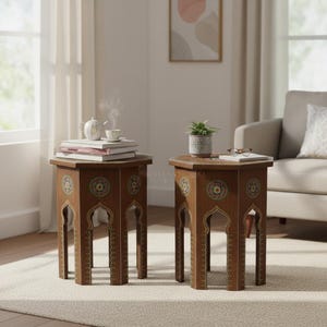 Octagonal Side Table - Etsy Canada