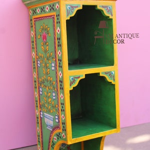 Wooden Wall Self Decor | HandPainted Storage Cabinet Indoor Furniture | Living Room Furniture | Wall Hanging Cabinet Bedside Key Holder Art