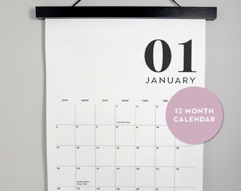 2026 Wall Calendar, Large Monthly Calendar, Modern Minimalist Calendar, 2026 Wall Calendar, Teacher Gift, Boss Gift, Home Office Planner S03