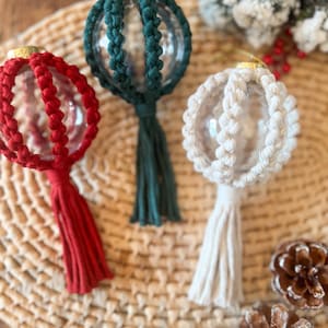 Macrame Ornament | Holiday Ornament | Holiday Decor  | Boho Christmas | Holiday Gift | Christmas Tree Ornament