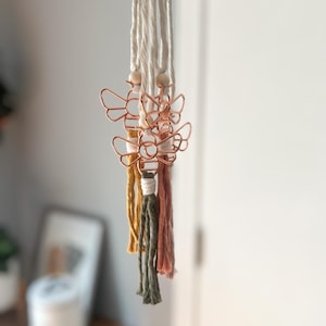 Macrame Car Charm | Rearview Mirror Hanger | Hanging Car Charm | Boho Car Accessory | Macrame Bee Car Hanger