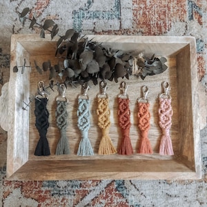 Macrame Keychain: Boho Bag Charm