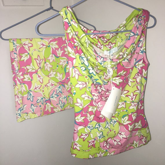 Vintage Emilio Pucci Tropical Print Matching Skirt