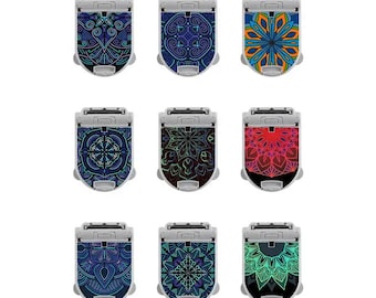 Sets De 9 Stickers Pour Capteur GlucomenDay CGM Avec Boîte En Métal Réutilisable + 1 Porte-Clés Gratuit - SÉRIE MANDALA