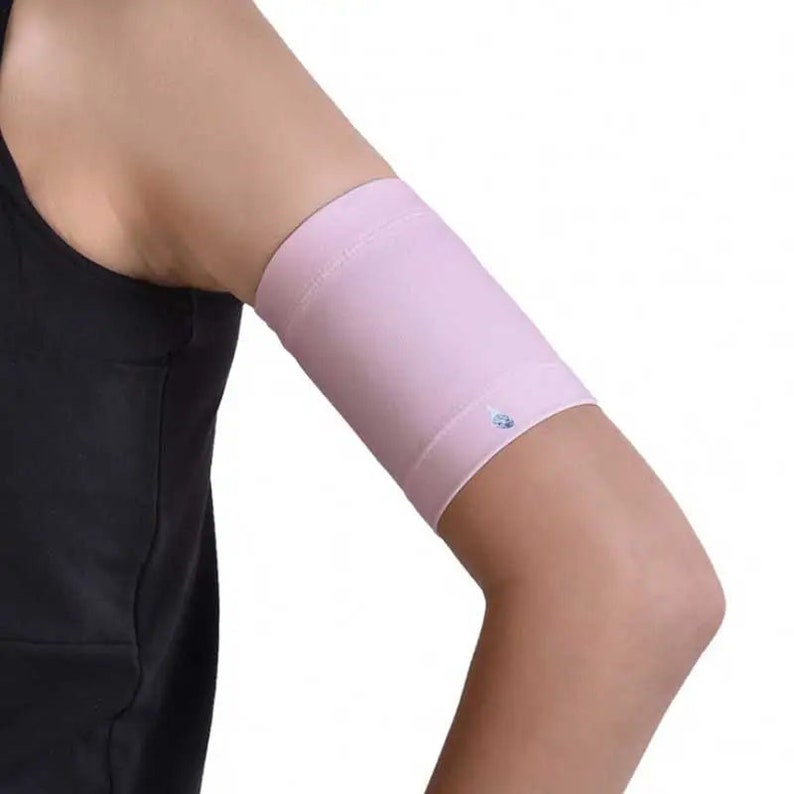 Armband to hold your CGM Guardian Enlite, Freestyle Libre, Medtrum, Dexcom, Sibionics and most insulin patch pump Dia-Band Flamingo Blush