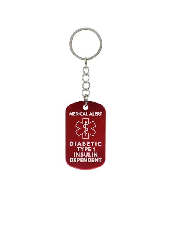 Porte-Clés En Métal Pour Diabétiques De Type 1 Insulino-Dépendants - Kaio-Key Hanger