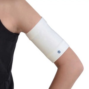 Armband to hold your CGM Guardian Enlite, Freestyle Libre, Medtrum, Dexcom, Sibionics and most insulin patch pump Dia-Band Creamy White