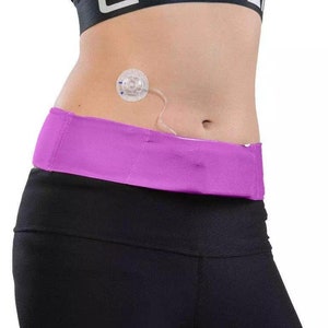 Insulin pump belt for Medtronic Minimed, Tandem t:slim X2, Ypsopump, Dana RS, Accu Check Combo, and many more. Dia-Bellyband Purple Rain
