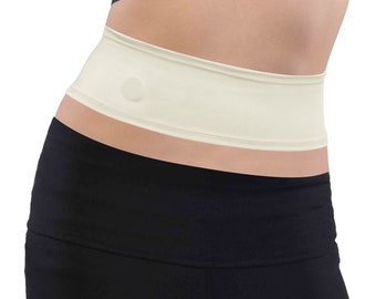 Protecting your glucose sensor and pod - Dia-WaistBand Creamy White