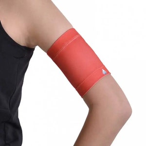 Armband zum Freestyle Libre, Guardian Enlite, Dexcom, Medtrum oder CGM Pods bei Ihren täglichen Aktivitäten Dia-Band FLUO Hot Chili