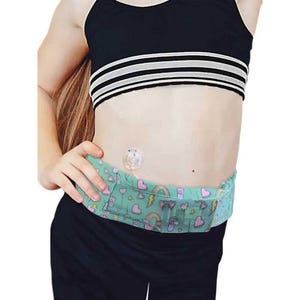 Bauchgurt für Insulinpumpe für Kinder mit Fenster - Dia-Bellyband Fenster aus Netzgewebe.