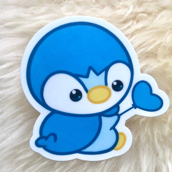 Piplup Balloon - Vinyl Sticker｜Pokemon Sticker ｜ Matte Vinyl Die Cut