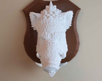Mounted Boars Head Etsy