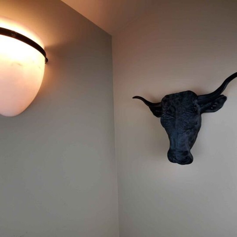 Bull Head Wall Mount Big Size Black Color Bull Head Wall Mount Etsy