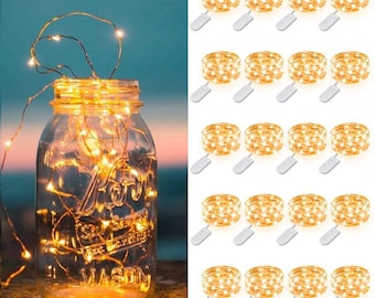 30 Pack 20 LED Fairy, copper wire, Warm White led color,  String Lights Battery Operated String Lights Waterproof