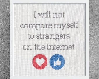 I Will Not Compare - Cross Stitch Pattern