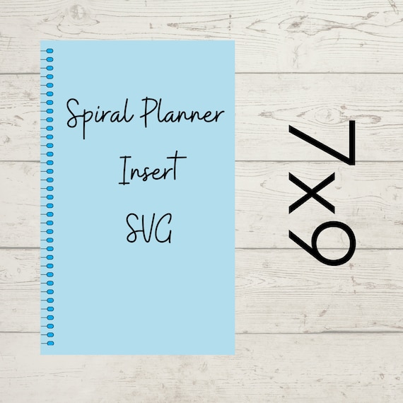 Spiral Bound Planner Insert SVGs | 7x9 | Printable Planner Pages | Customizable Planner Templates | Digital Download