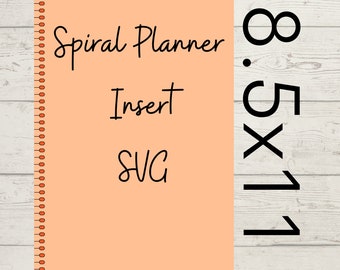 Spiral Bound Planner Insert SVGs | 8.5x11 | Printable Planner Pages | Customizable Planner Templates | Digital Download
