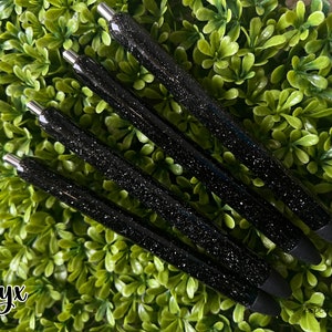 Onyx (black) custom pens, Glitter Pens, Custom Glitter Pens, Papermate Inkjoy Gel Pen .7, Perfect Gifts