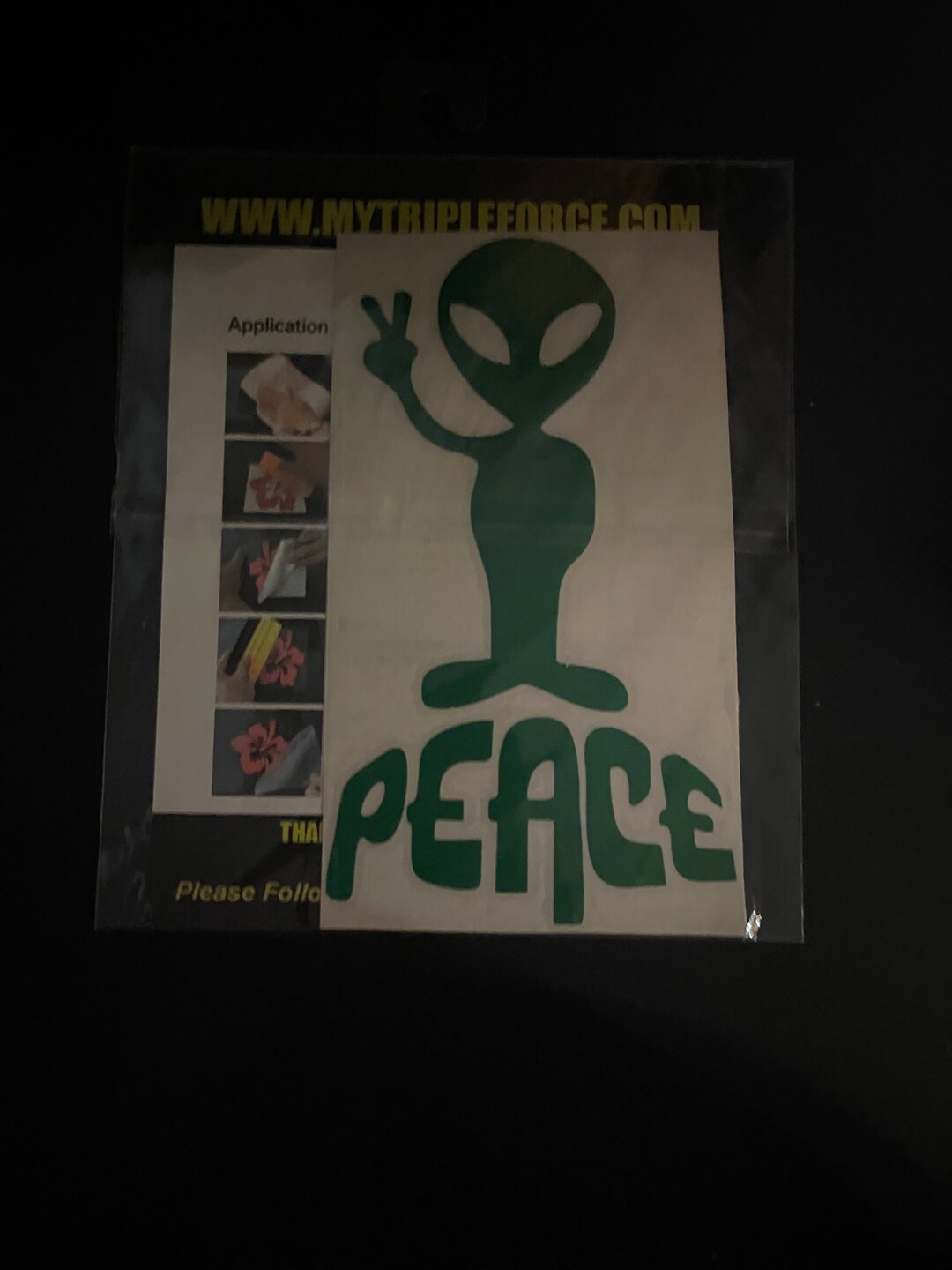 Alien Peace Sign Ufo Vinyl Decal - Etsy