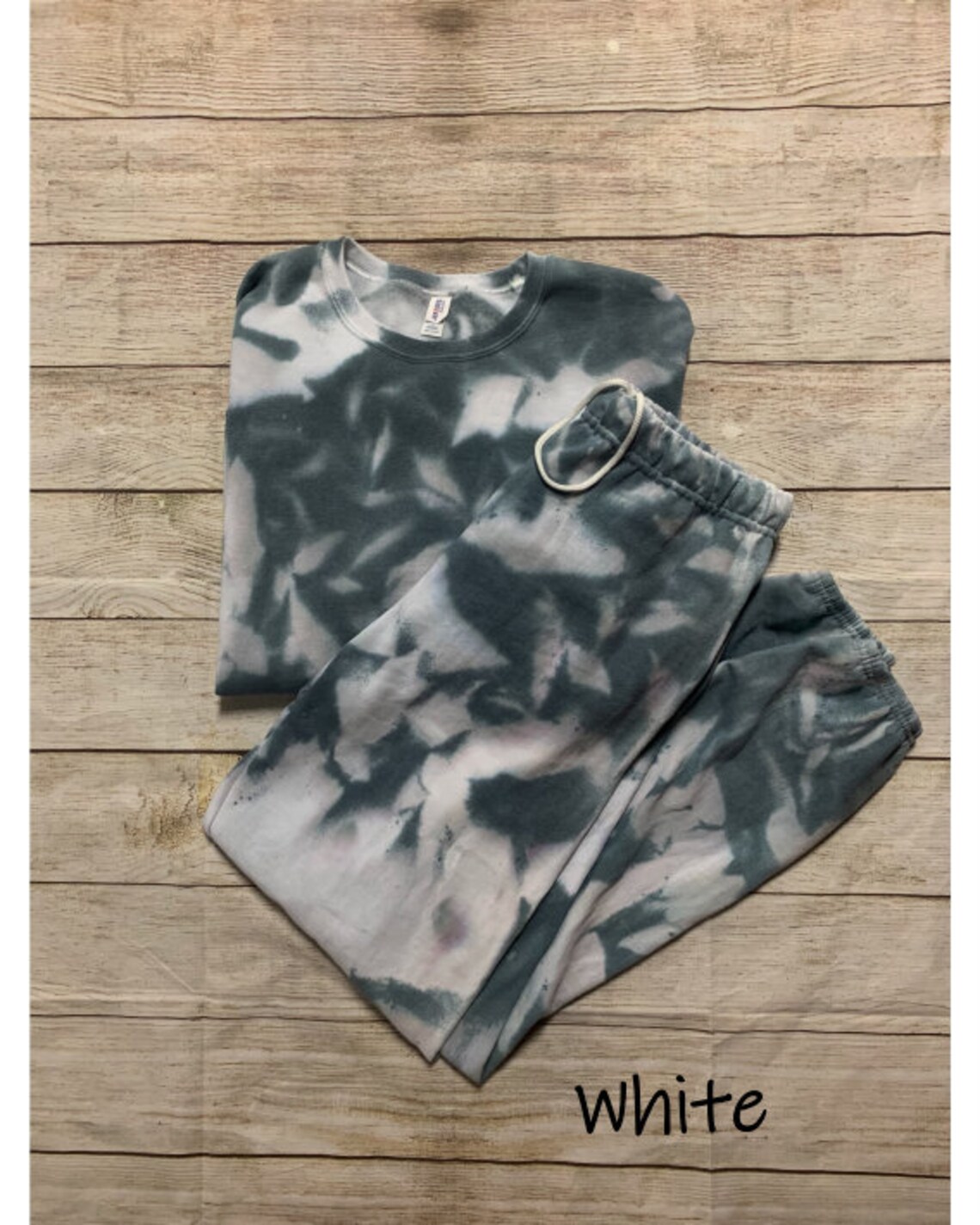 Bleached Crewneck Sweatpants Set Sweats Jogger | Etsy