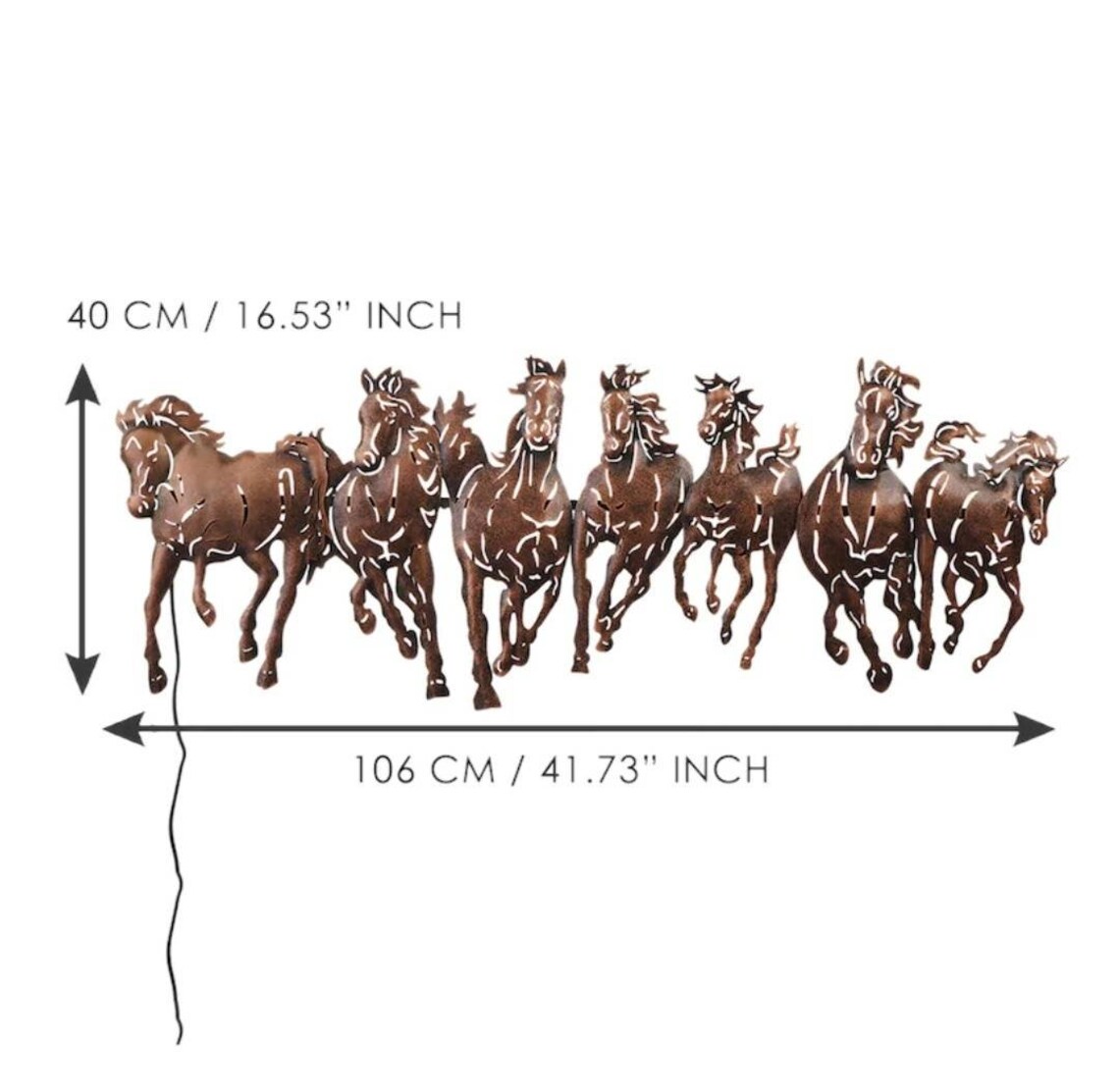 Lucky Seven Horses Wall Hanging With LEDs//Metal Wall Etsy