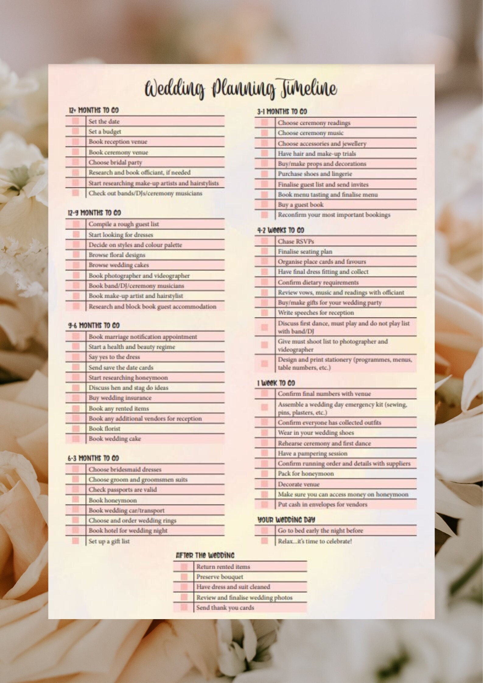 18 month wedding planning timeline 60 photos Astyledwedding com