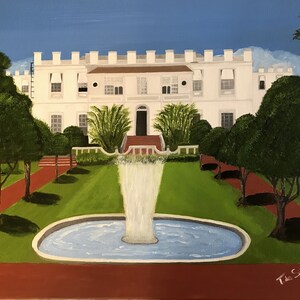Sam Lord's Castle - One of a kind Impressionism oil painting on canvas