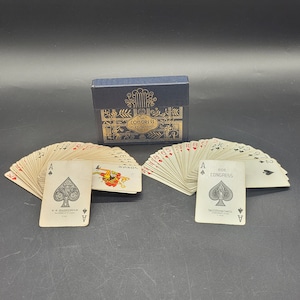 Vintage Congress 606 Playing Cards, Double Deck Congress Playing Cards, Old Casino Cards