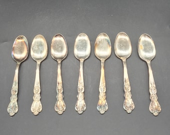Vintage Rogers Bros Heritage Spoons, Vintage Rogers Bros Silverware, Vintage Flatware, Arts and Crafts Spoons, Steampunk Supplies