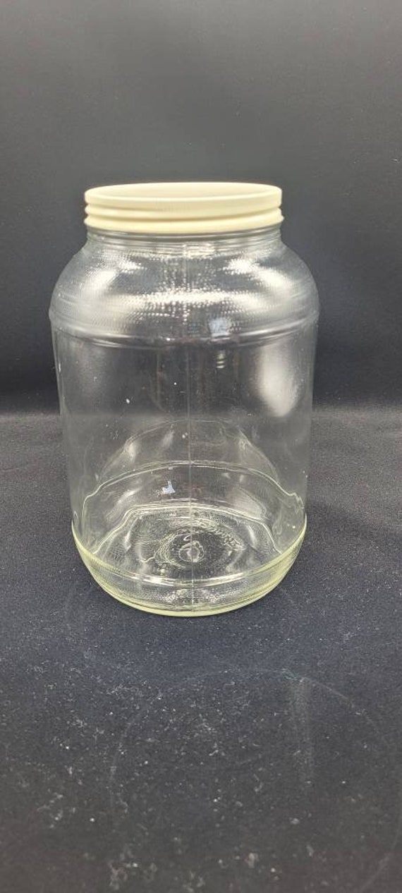 Vintage Duraglas 1 Gallon Glass Jar With Lid, Large Glass