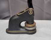 Vintage Cast Iron Notary Stamp, Church of God State of Idaho, Notary Seal, Corporate Seal Stamp