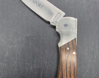 Vintage Valor Super Sport Folding Buck Knife, Valor 367 Buck Knife Miami FL, Wood Handle Buck Knife