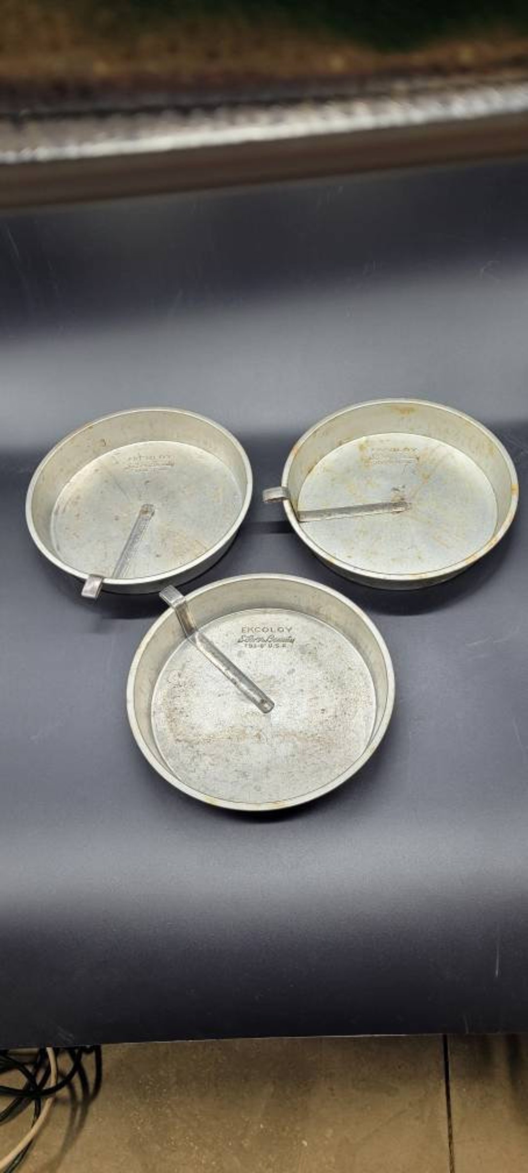 Set of 3 Vintage Ekcoloy Silver Beauty Round 8 Cake Pans Etsy
