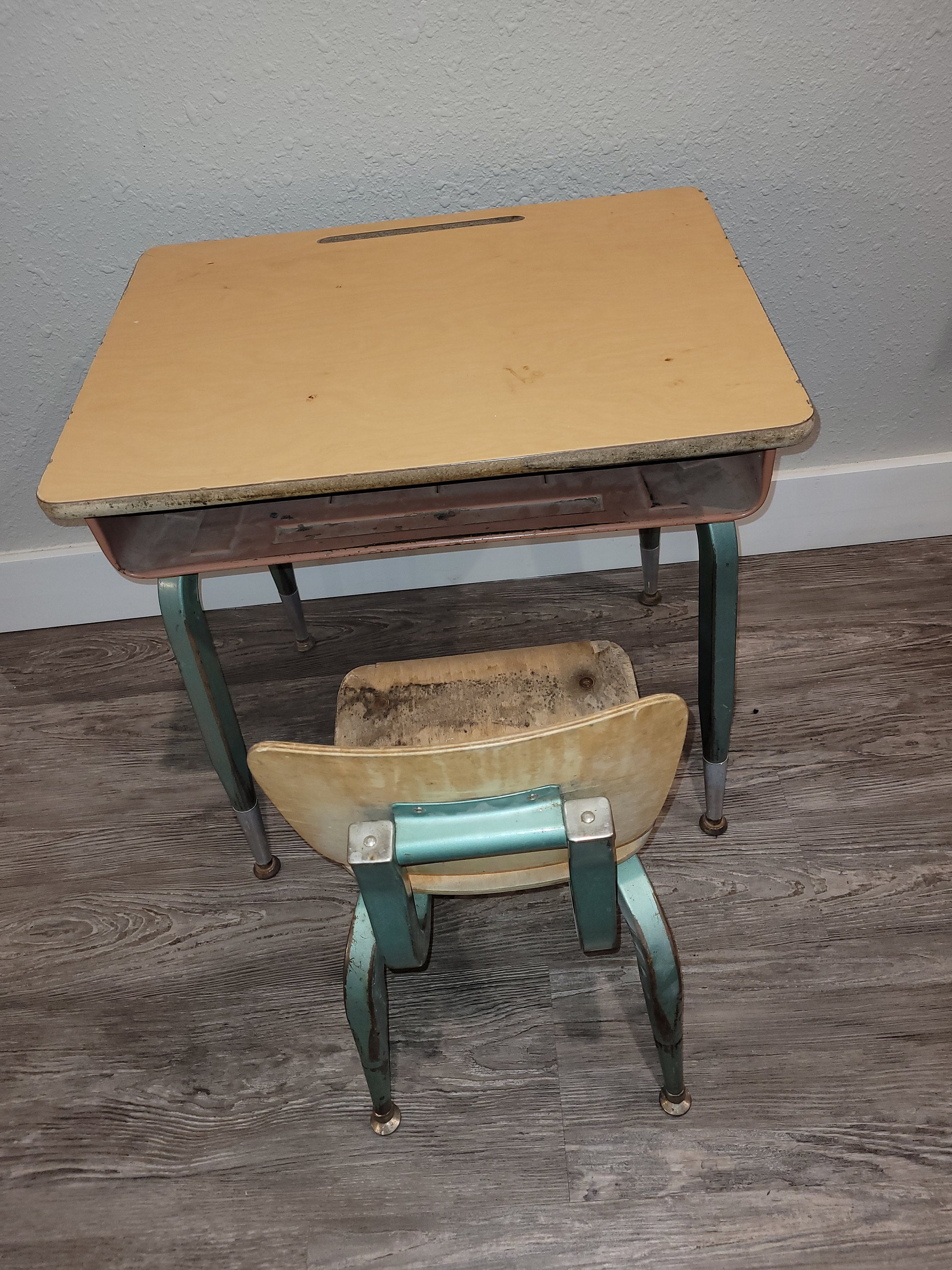 Vintage kids best sale school desk
