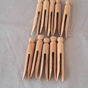 Vintage Clothespins, Wooden Clothespins, Wood Crafting