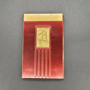 Vintage Park Sherman Desktop Notepad Holder, MCM Office Notepad, Vintage Metal Notepad Holder