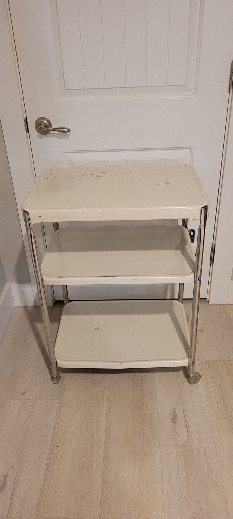 Chariot de cuisine - GAROSA - BAO - 3 niveaux - Blanc - 42x35x85 cm