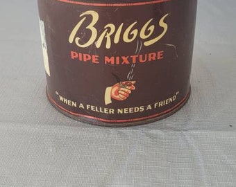 Vintage Briggs Tobacco Tin, Tobacciana Collectible