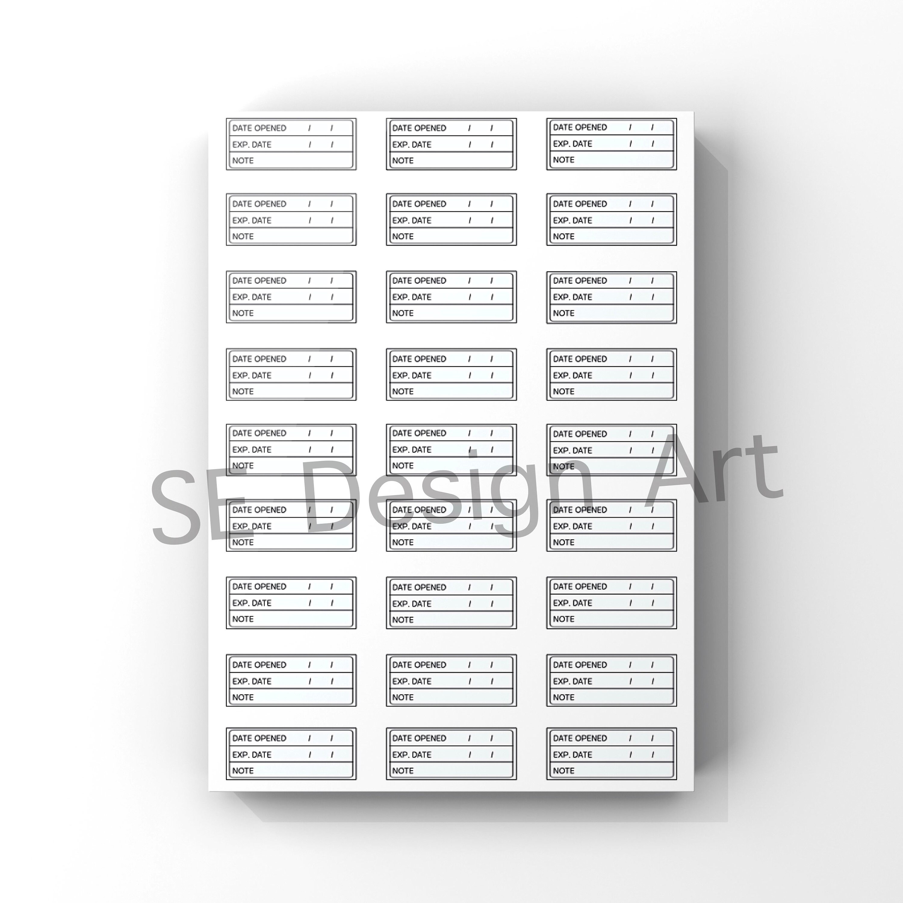 Name sticker Expiration date sticker name tags printable Etsy España